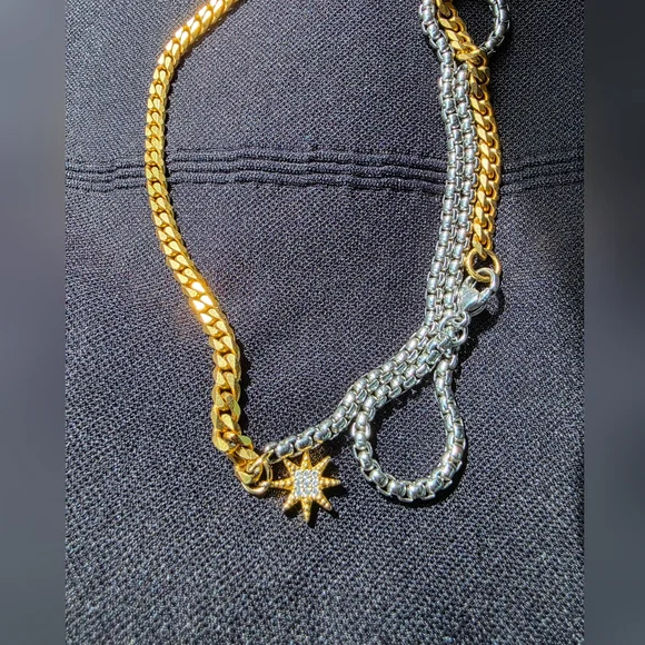 COPY - Artizan Joyeria Mixed Metal Sunburst Necklace - Picture 2 of 3